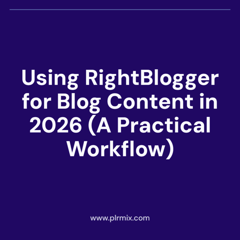 Using RightBlogger for Blog Content in 2026 (A Practical Workflow)