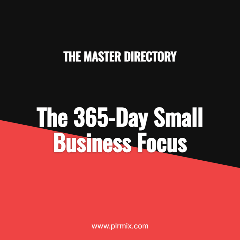 The 365-Day Small Business Focus: The Master Directory